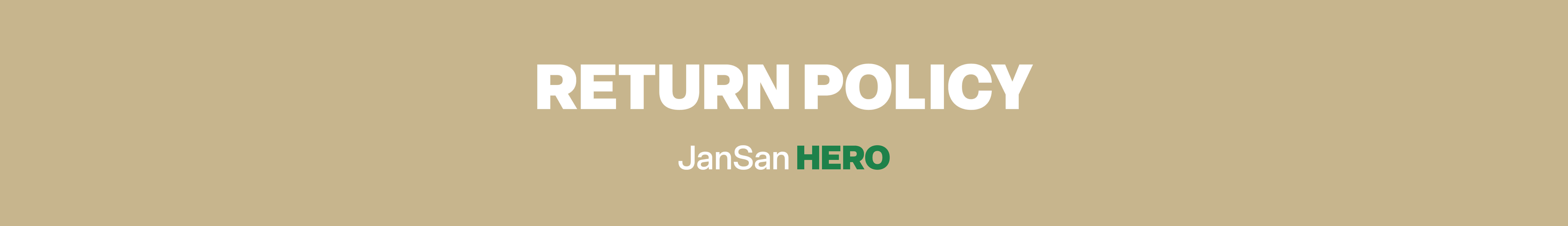 JanSan Returns Policy Banner