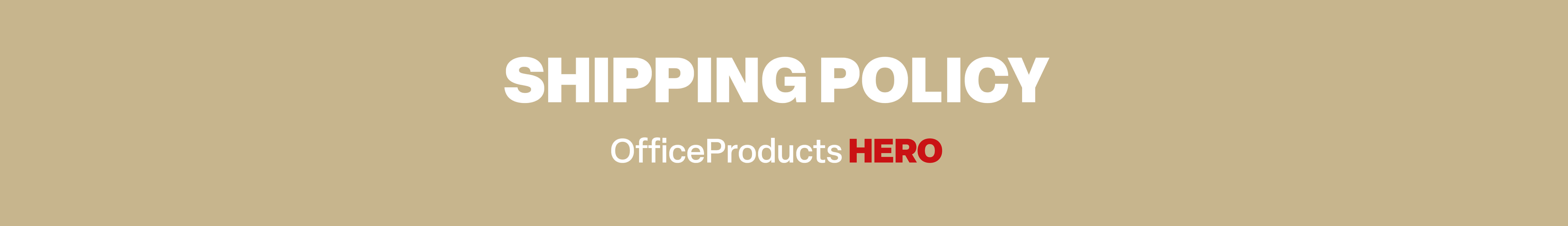 Shipping Policy Banner