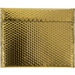 13 3/4 x 11 Gold Glamour Bubble Mailers