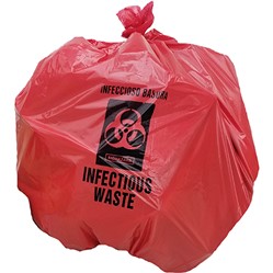 Infectious Waste Trash Liner - Red with 