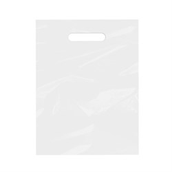 18 x 4 x 19'' - 2.25 Mil Gusseted Poly Bags with patch handle