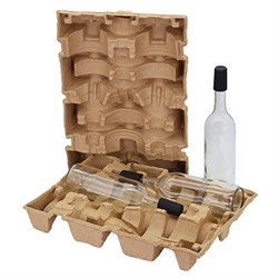 3, 6 or 9 Wine Bottle Pulp Shipper Trays