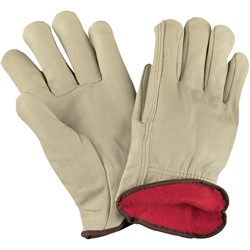 Cowhide Leather Drivers Gloves Lined - Large