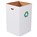 Corrugated Trash Can with Recycle Logo - 40 Gallon