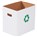 Corrugated Trash Cans with Recycle Logo - 7 Gallon