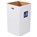 Corrugated Trash Can with Waste Logo - 50 Gallon