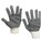 PVC Black Dot Knit Gloves - Small