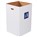 Corrugated Trash Can with Waste Logo - 40 Gallon