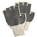 Fingerless PVC Dot Knit Gloves - Large