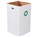 Corrugated Trash Can with Recycle Logo - 50 Gallon