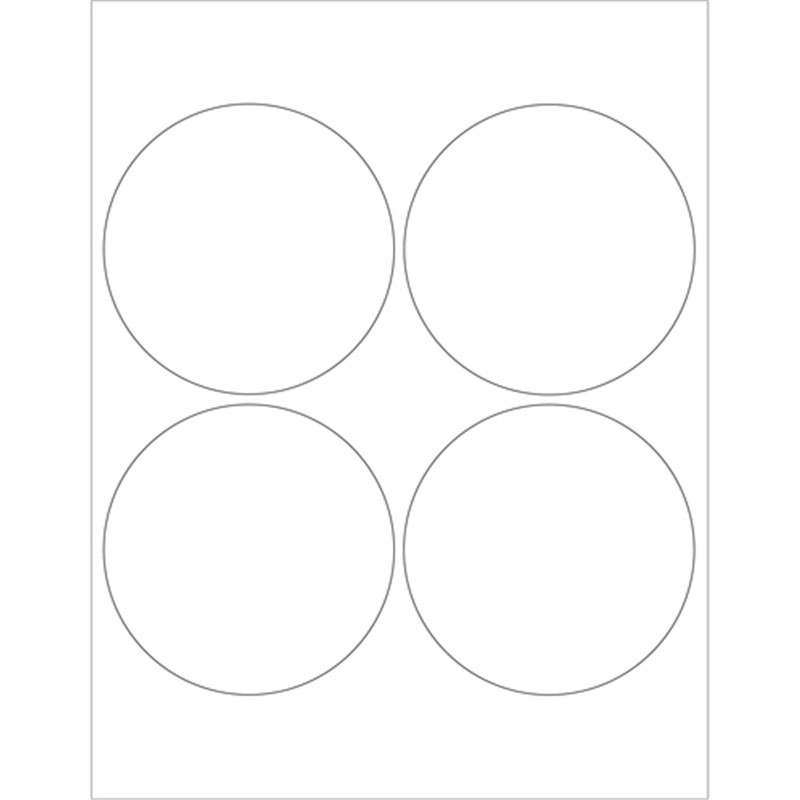 4" White Circle Laser Labels | Packaging Hero